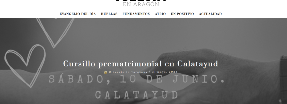 EL COF colabora con la Delegación de Familia de Tarazona-Calatayud en la formación de novios